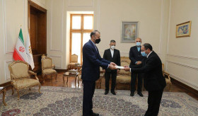 On Nov. 2021 Arsen Avagyan, Ambassador Extraordinary and Plenipotentiary of the Republic of Armenia to the Islamic Republic of Iran met with Iranian Foreign Minister, Hossein Amir-Abdollahian and presented a copy of credential to him.