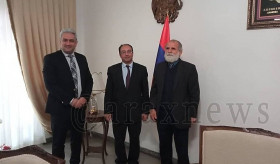 On January 11, 2022 Arsen Avagyan, Ambassador of the R. of Armenia to the I.R. of Iran met with Movses Keshishian, Head of the Armenian “Arax” weekly and Josef Amirian,lawyer-barrister.