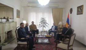 On February 3, Arsen Avagyan, Ambassador of the Republic of Armenia to the Islamic Republic of Iran, received Arthur Hovsepyan, Chairman of the “Society of the Armenian Architects and Engineers” along with the members of the managing board of the Society․