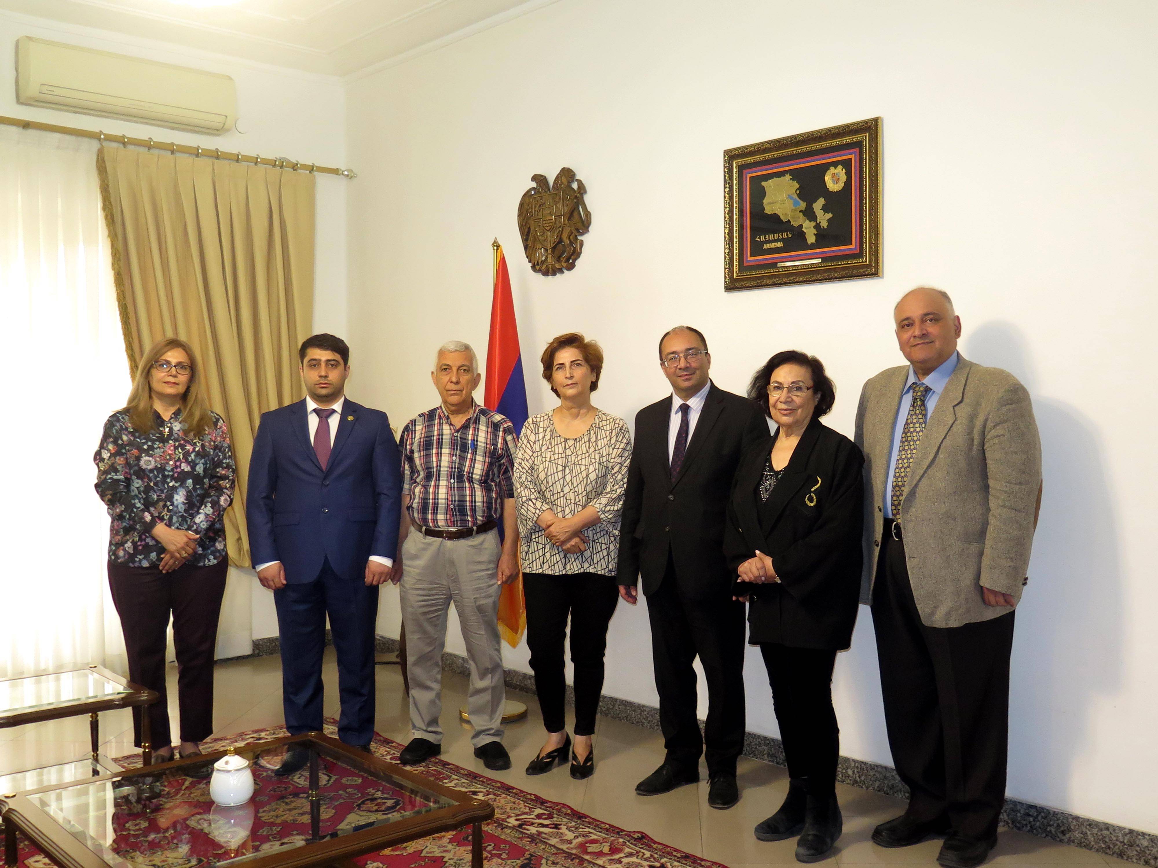 Members of Armenian Medical Association of Iran received in the Armenian Embassy
